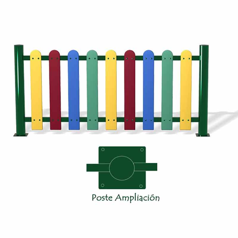 Valla de Madera para parques infantiles, guarderías, colegios 