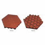 loseta de caucho hexagonal