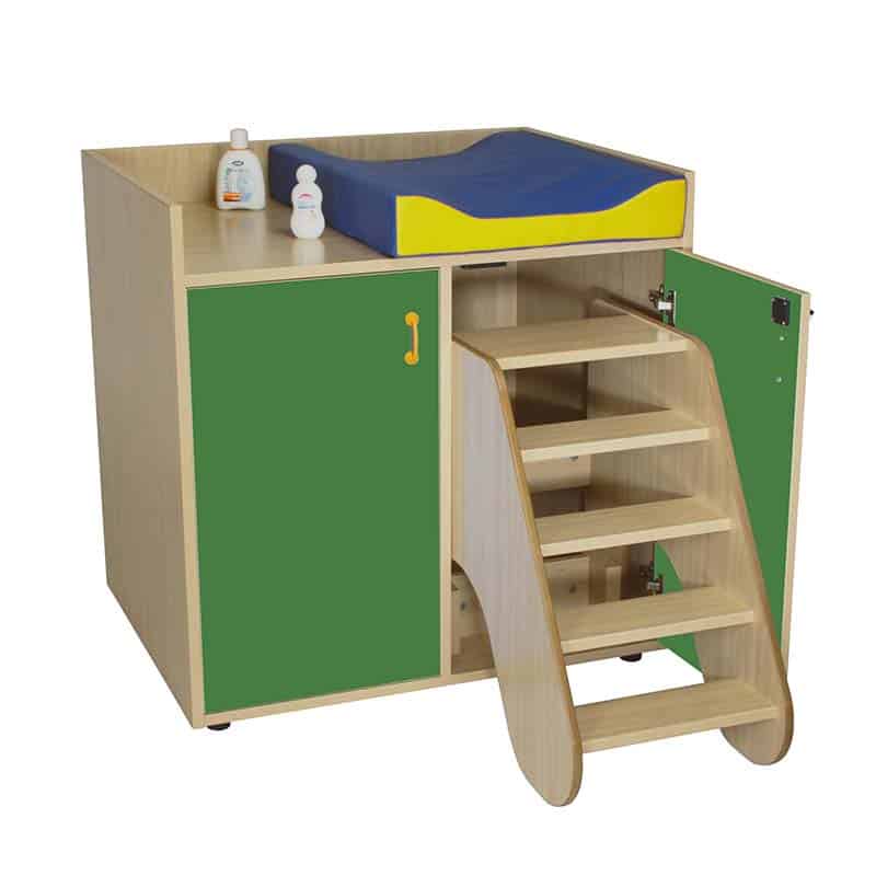 600708 - Mueble cambiador con escalera giratoria, Mobiliario Escolar