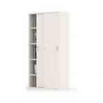 armario-metalico-puertas -de-madera-corrderas