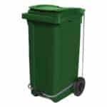 Contenedor-verde-con-pedal-120 litros