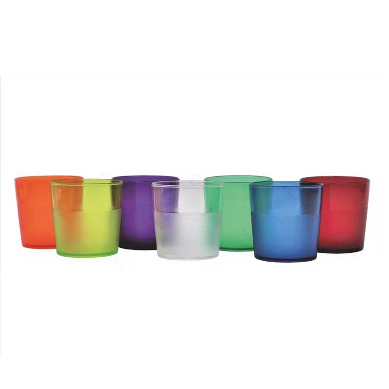 Vaso de agua de 170cc fabricado en plástico copoliéster irrompible para comedores escolares.