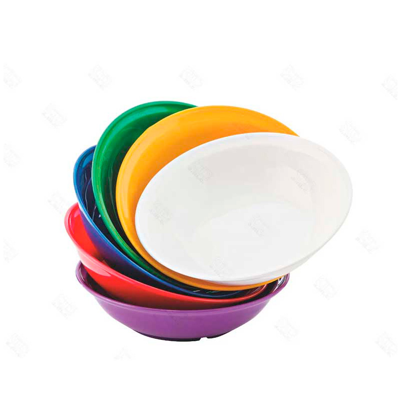 Plato hondo de PBT colores irrompible y apto para microondas para hostelería y hogar.