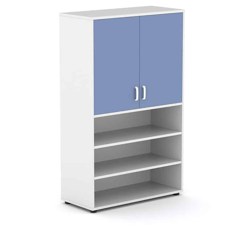 Armario escolar blanco con puertas altas. serie esak