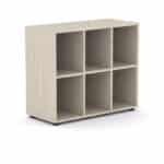 casillero de aula 6 huecos color roble oasis