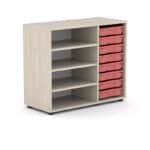 Gavetero esak 8 gavetas + 3 estantes. Color haya