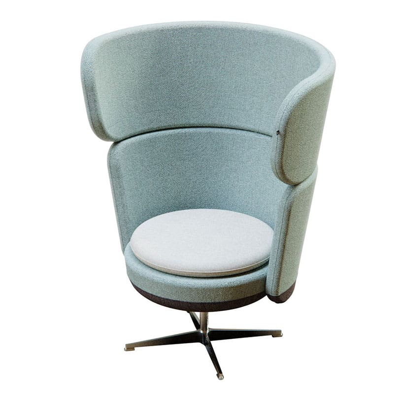 SILLÓN RESPALDO ALTO MANNY - Azul mint