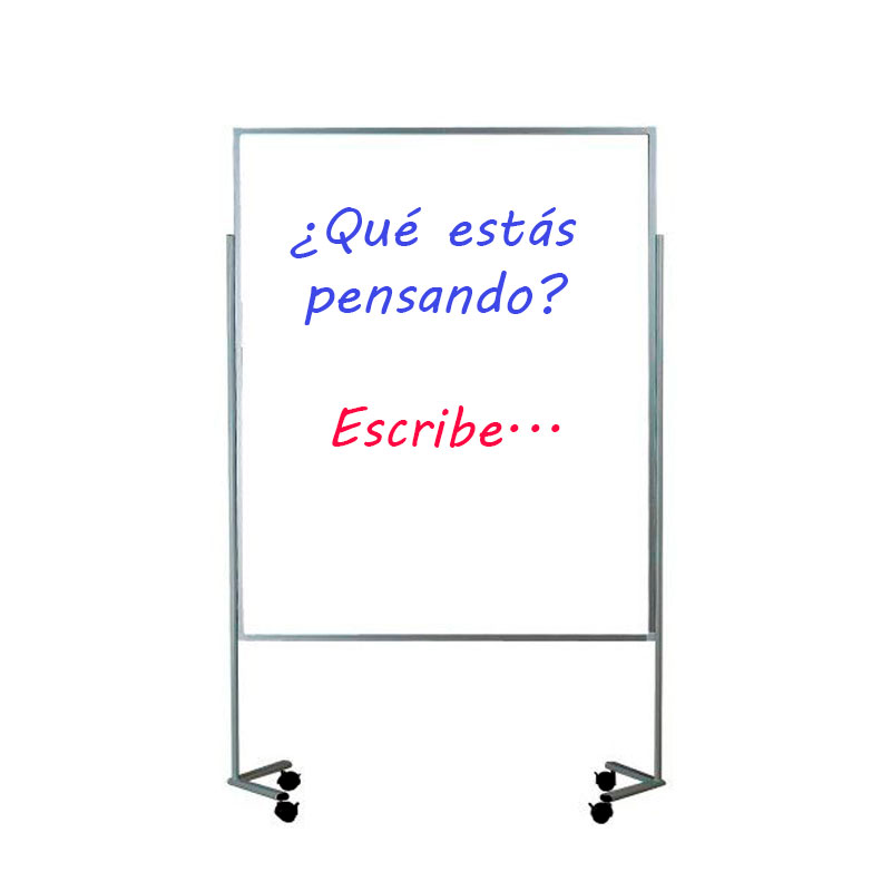 TABLERO BLANCO LAMINADO MÓVIL EXPOSICIÓN