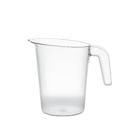 Jarra de agua profesional de 1, 1,5 y 2litros transparente con asa reforzada para hostelería.