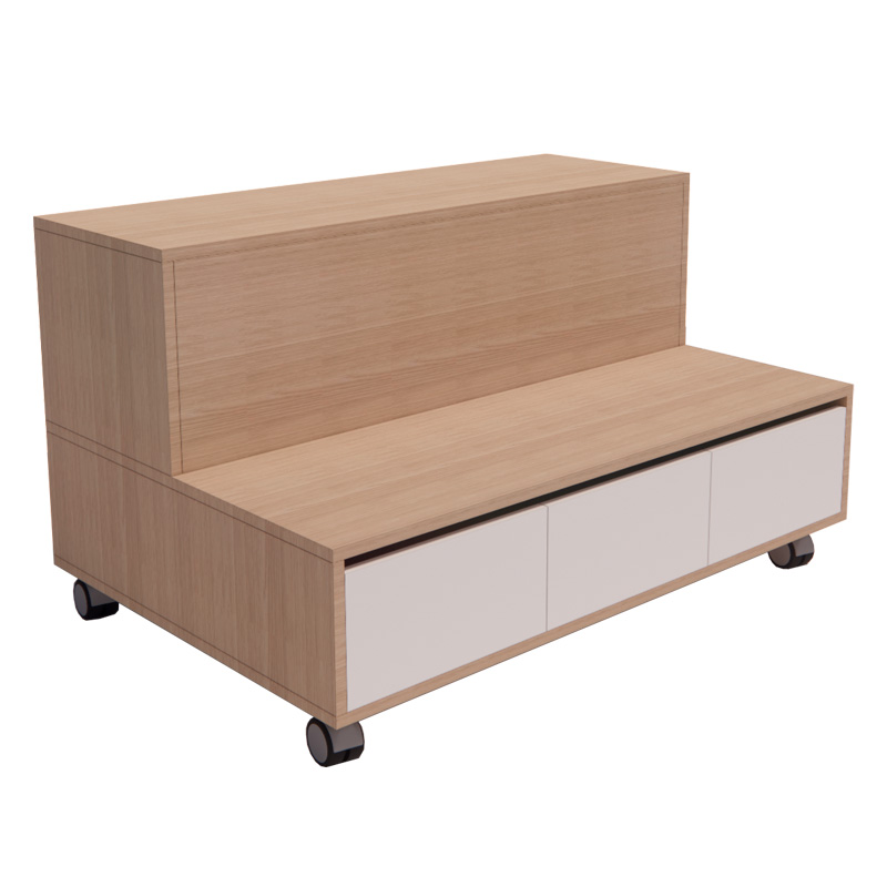 GRADA ESCOLAR KIDS CON PUERTAS Y COMPARTIMENTOS TRASEROS