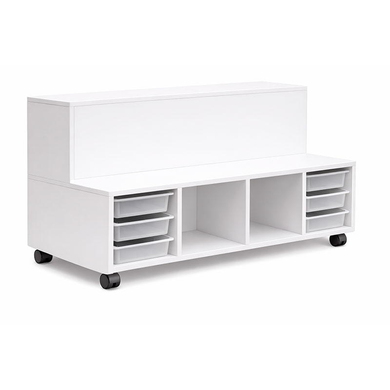 GRADA COLABORATIVA SERIE KIDS CON CUBETAS Y COMPARTIMENTOS TRASEROS