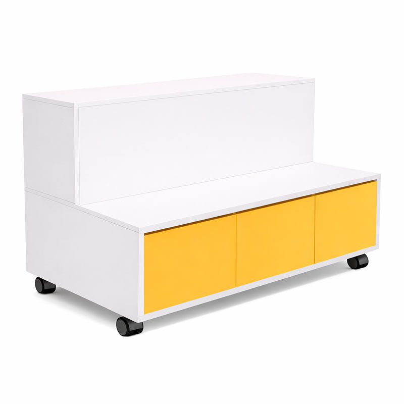 GRADA COLABORATIVA SERIE KIDS CON PUERTAS Y COMPARTIMENTOS TRASEROS