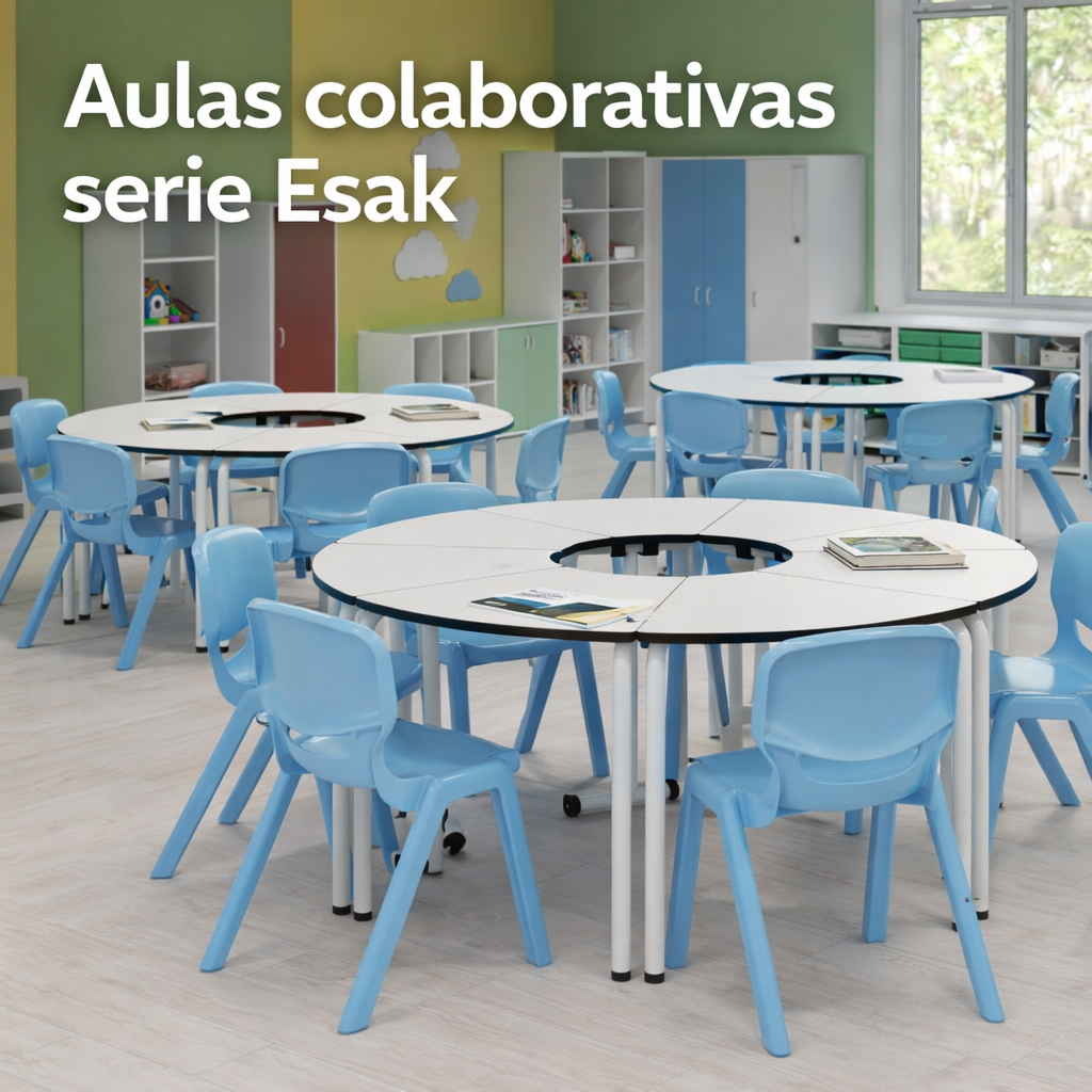 Mobiliario modular para aprendizaje colaborativo