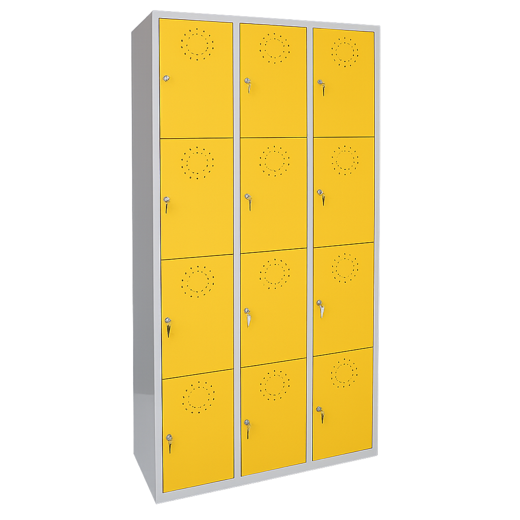 taquilla escolar metálica 12 puertas monoblock