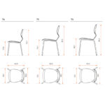 medidas silla escolar lia wood basic