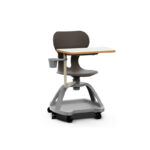 silla giratoria con pala lia table negra